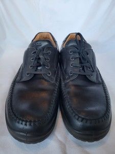 Ecco Seawalker Black Leather  Casual Walking Shoes Men's 47 EU//13-13.5 US